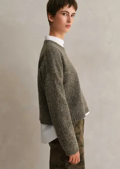 Sale ME+EM Alpaca Wool Perfect Country Jumper + Snood Bright Olive Moulin