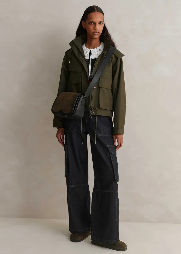 New ME+EM Angled Crossbody Bag Olive/Black