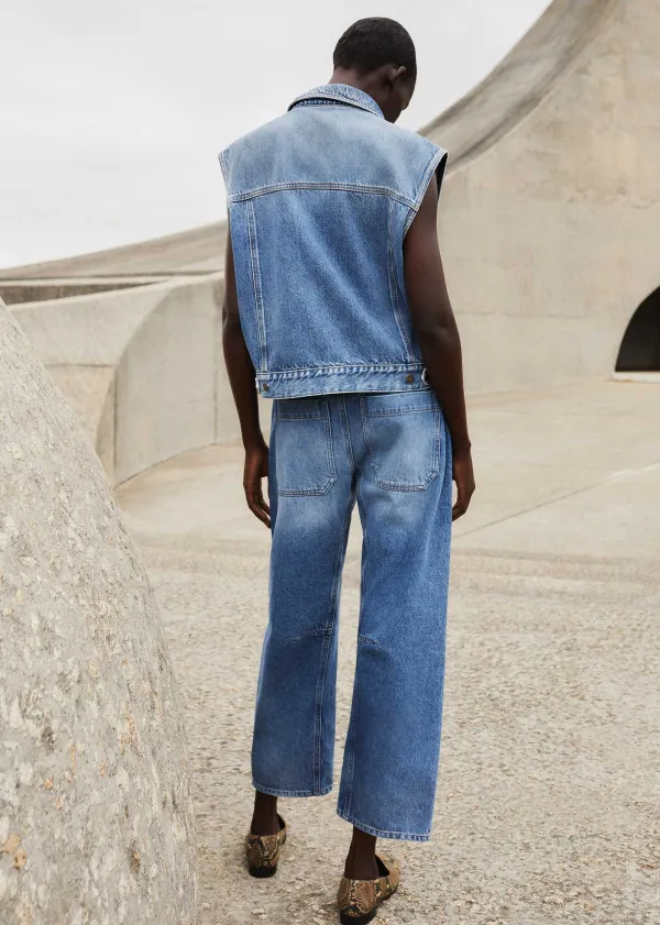 Clearance ME+EM Authentic Engineered-Leg Jean Mid Blue Wash