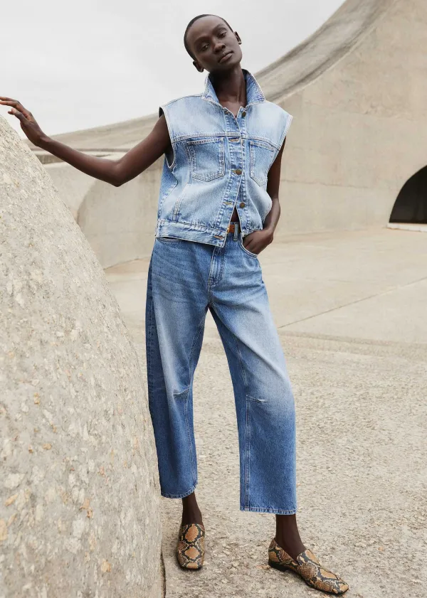 Clearance ME+EM Authentic Engineered-Leg Jean Mid Blue Wash