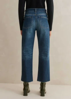 Hot ME+EM Authentic Relaxed Jean Dark Blue Wash
