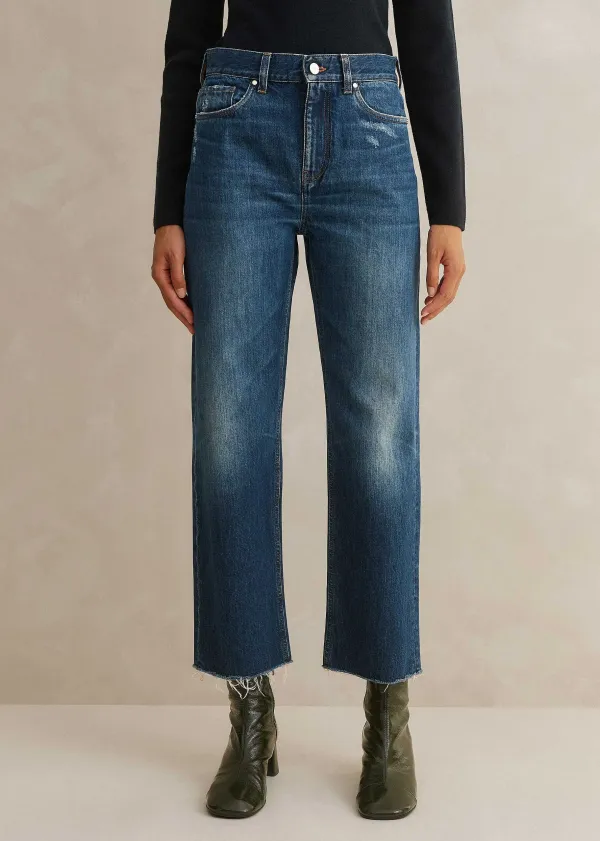 Hot ME+EM Authentic Relaxed Jean Dark Blue Wash
