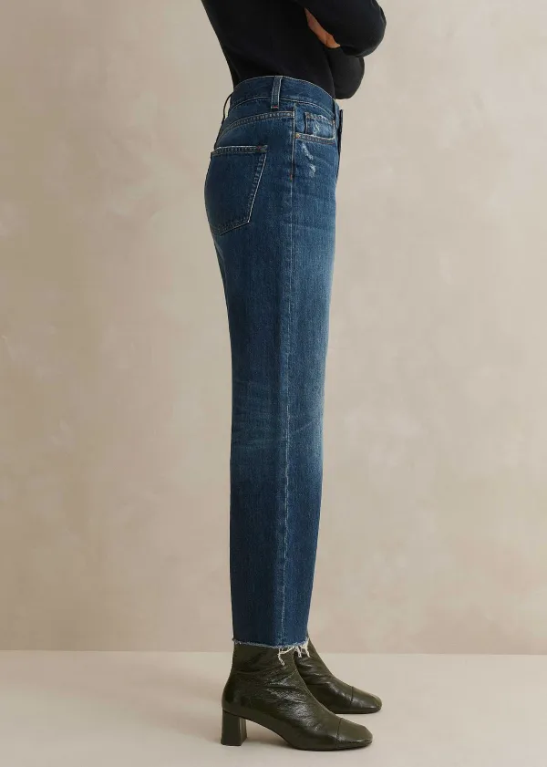 Hot ME+EM Authentic Relaxed Jean Dark Blue Wash