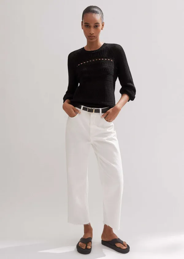 Best ME+EM Authentic Straight Jean White