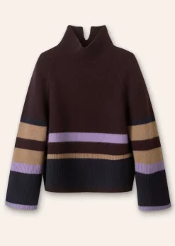 Hot ME+EM Boiled Cashmere Relaxed Stripe Jumper Ganache Multi