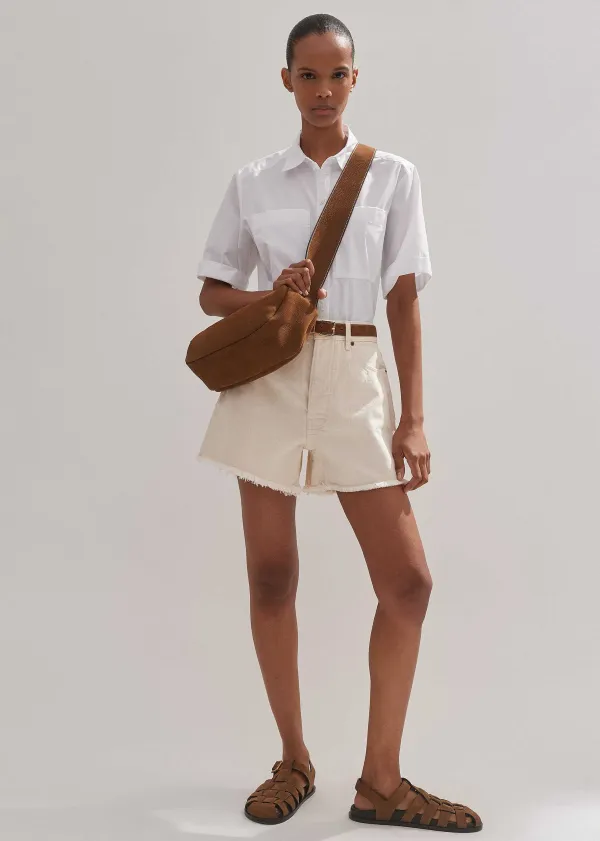 Best ME+EM Boxy Cargo Crop Shirt White