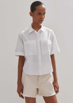 Best ME+EM Boxy Cargo Crop Shirt White