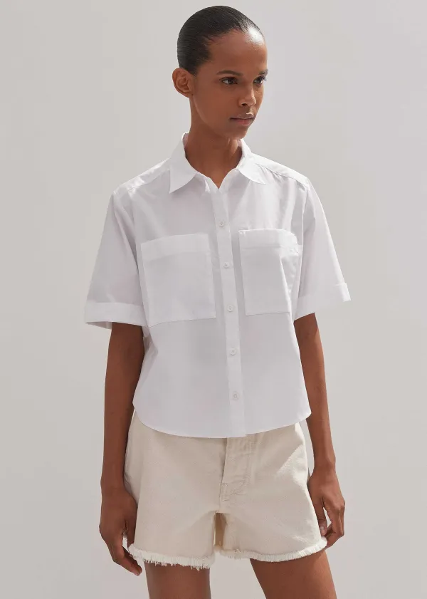 Best ME+EM Boxy Cargo Crop Shirt White