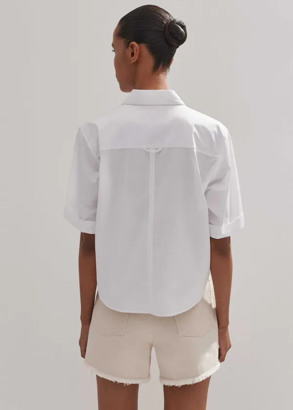 Best ME+EM Boxy Cargo Crop Shirt White