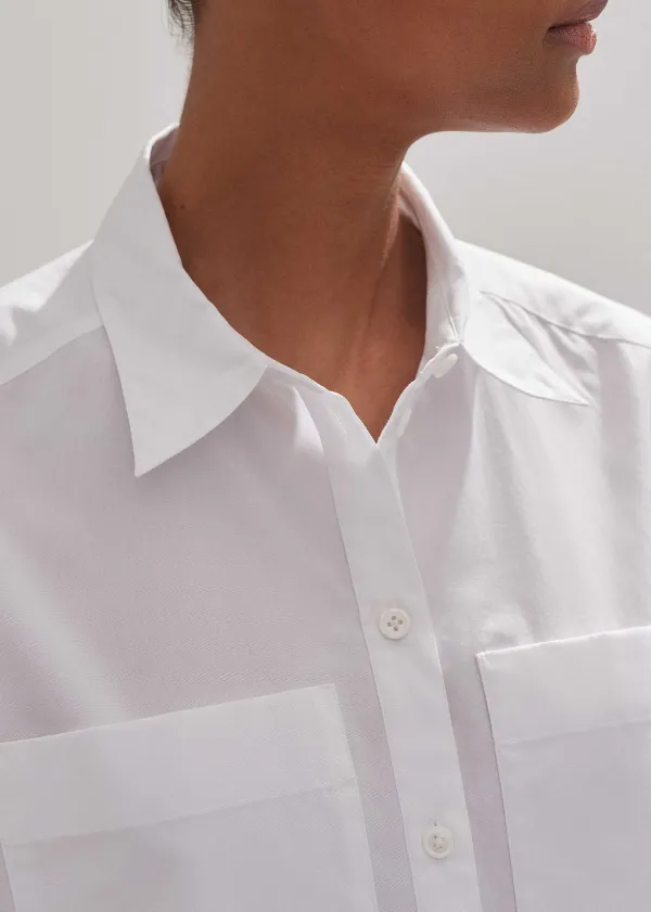Best ME+EM Boxy Cargo Crop Shirt White