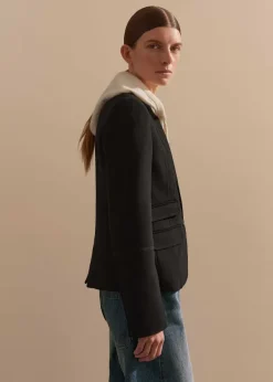 Discount ME+EM Bracelet Sleeve Short Workwear Blazer Black