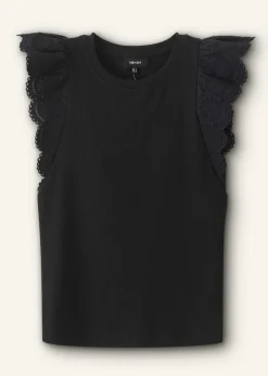 Best ME+EM Broderie Trim Tank Top Navy