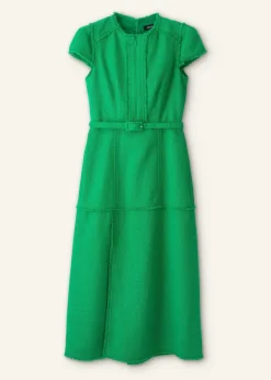 Hot ME+EM Cap Sleeve Midi Dress Spring Green