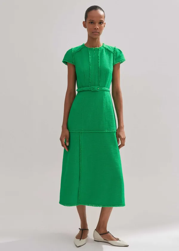 Hot ME+EM Cap Sleeve Midi Dress Spring Green
