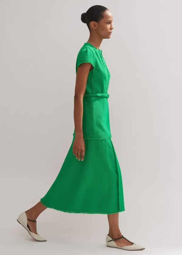 Hot ME+EM Cap Sleeve Midi Dress Spring Green
