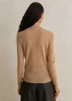 Sale ME+EM Cashmere Barely There Layering Jumper Camel