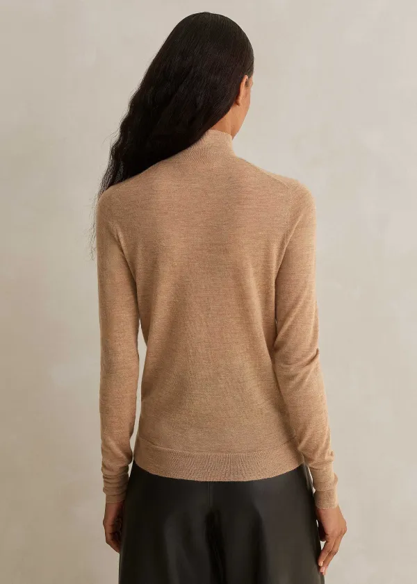 Sale ME+EM Cashmere Barely There Layering Jumper Camel