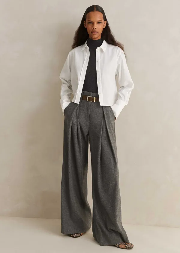 Clearance ME+EM Cashmere Barely There Layering Jumper Charcoal