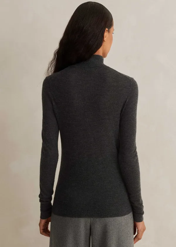 Clearance ME+EM Cashmere Barely There Layering Jumper Charcoal