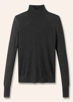 Clearance ME+EM Cashmere Barely There Layering Jumper Charcoal