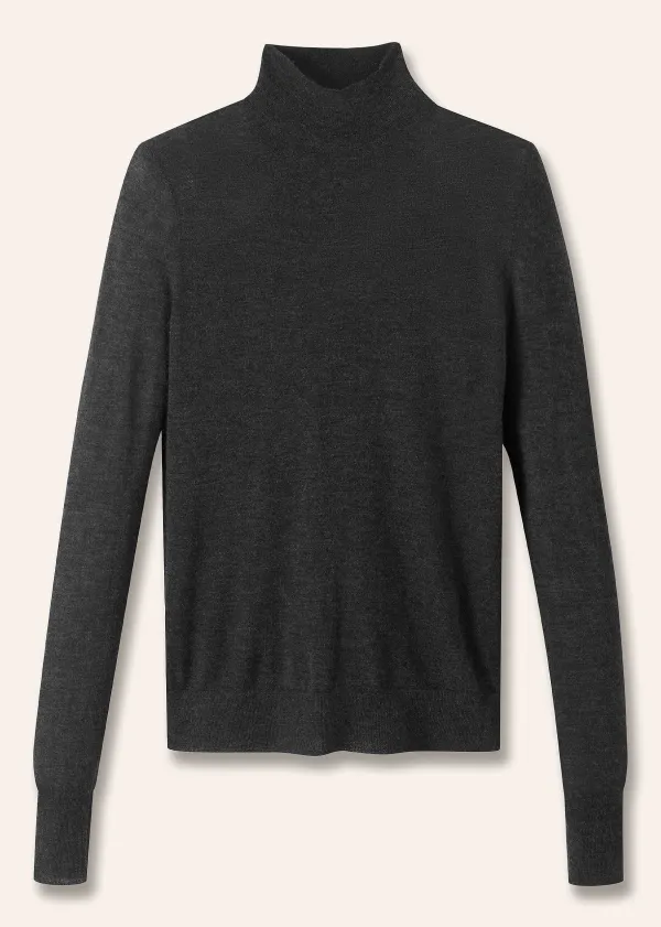 Clearance ME+EM Cashmere Barely There Layering Jumper Charcoal