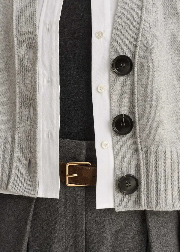 Clearance ME+EM Cashmere Barely There Layering Jumper Charcoal