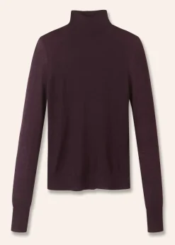 New ME+EM Cashmere Barely There Layering Jumper Deep Cabernet