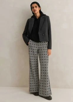 Sale ME+EM Cashmere Drop Shoulder Box Crop Hoody Black