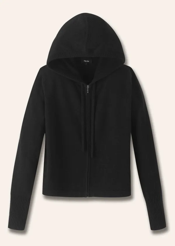 Best ME+EM Cashmere Relaxed Fit Box Zip Hoody Black