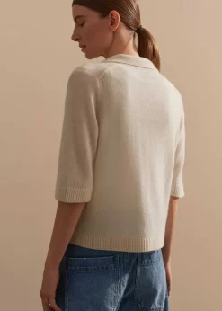 Best ME+EM Cashmere Relaxed Polo Shirt Cream