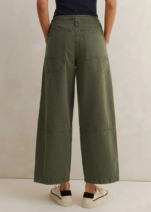 Best ME+EM Casual Crop Trouser Light Khaki