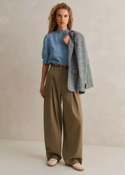 Best ME+EM Chambray Blouse Blue