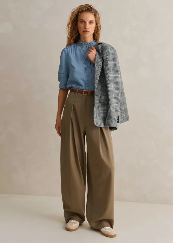 Best ME+EM Chambray Blouse Blue