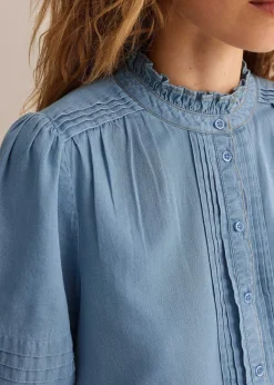 Best ME+EM Chambray Blouse Blue