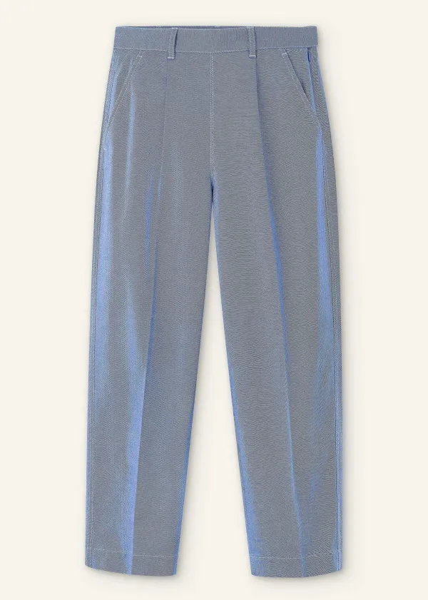 Sale ME+EM Chambray Tailoring Tapered Trouser Blue