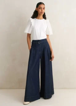 Hot ME+EM Check Detail Boxy T-Shirt Fresh White