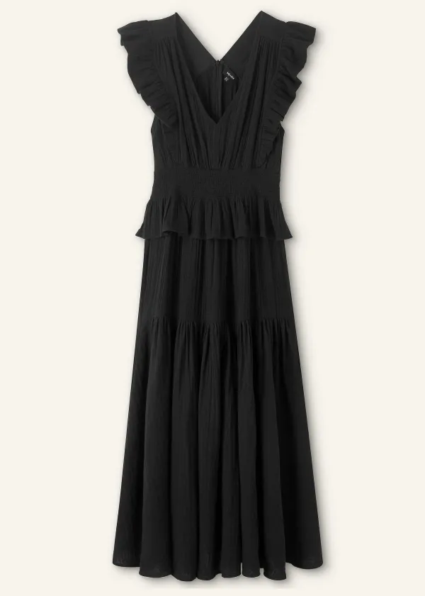 Best ME+EM Cheesecloth Maxi Dress Black