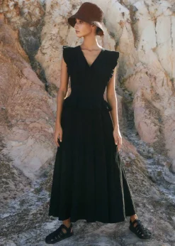 Best ME+EM Cheesecloth Maxi Dress Black
