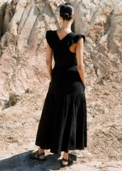 Best ME+EM Cheesecloth Maxi Dress Black