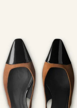 Hot ME+EM Chisel Toe Wedge Slingback Tan