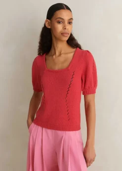 Hot ME+EM Chunky Cotton Fashioned Square Neck Tee
