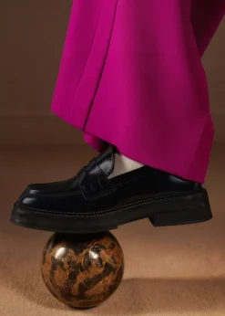 Best ME+EM Chunky Square Toe Loafer Black