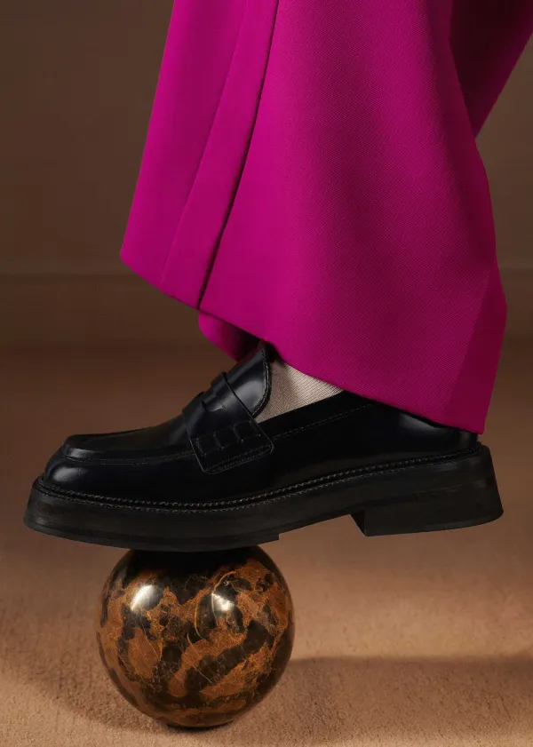 Best ME+EM Chunky Square Toe Loafer Black