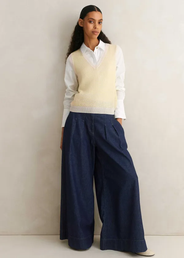 Sale ME+EM Classic Bib Detail Layering Shirt Fresh White