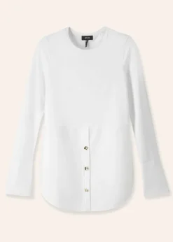Outlet ME+EM Classic Layering Shirt Fresh White