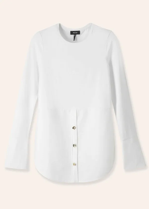 Outlet ME+EM Classic Layering Shirt Fresh White