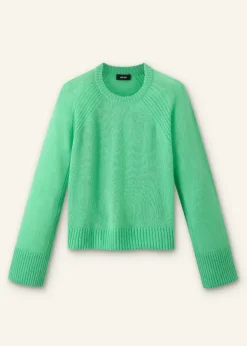 Best ME+EM Cloud-Soft Merino Cashmere Silk Cropped Box Jumper Hot Mint