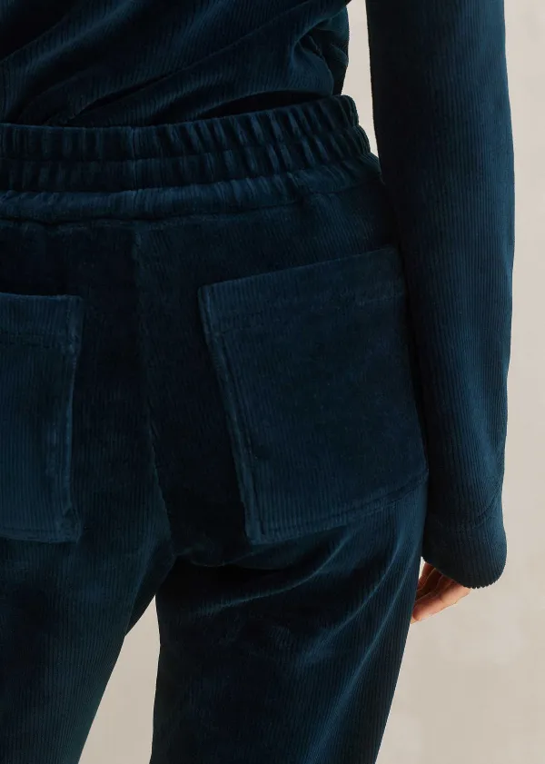 Clearance ME+EM Cord Velour Jogger Ink Blue