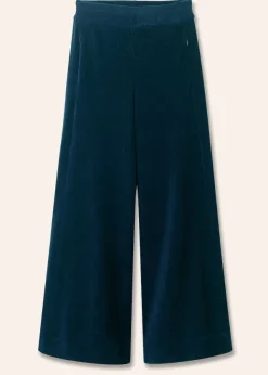 Clearance ME+EM Cord Velour Palazzo Pant Ink Blue