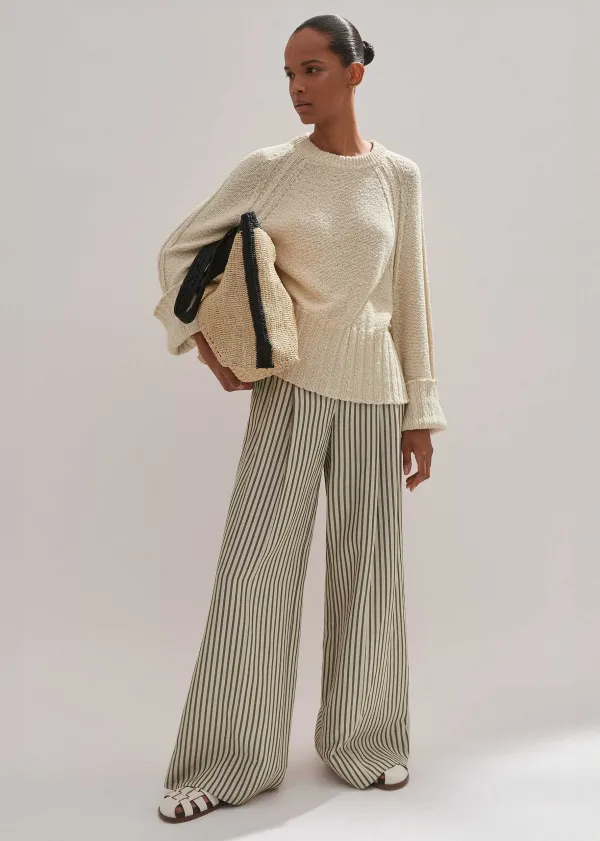 Clearance ME+EM Cotton Boucl Relaxed Jumper Natural Ecru